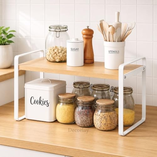 Image of Decorlay Metal & Laminate Board Storage Organizer (Oak Frame White)