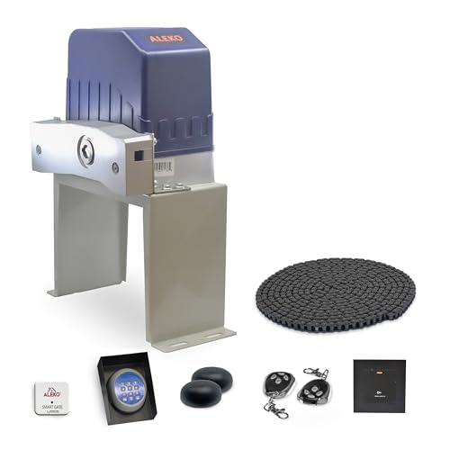 ALEKO Smart Sliding Gate Opener Accessory Kit |AC1400 AC | iOS and Android Compatibility | Smart Home Integration | 20 Virtual Keys| 256-bit Authenticated End-to-End Encryption | Obstacle Adjusting