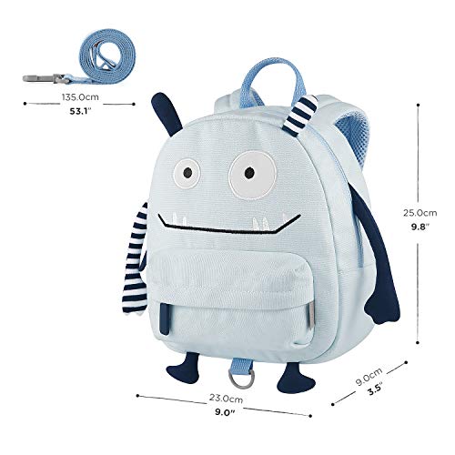 GAGAKU Kinderrucksack mit Brustgurt Mini Cartoon Kinder Rucksack Kleinkind für 2-5 Jahre Mädchen Jungen Tagesrucksack - Blau