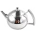 Tea Pot [Small, 33 Ounces(1.0 Liter)], Newness Polished Stainless Steel Teapot with Lid, Tea Kettle for Home, Teapot with Tea Filter