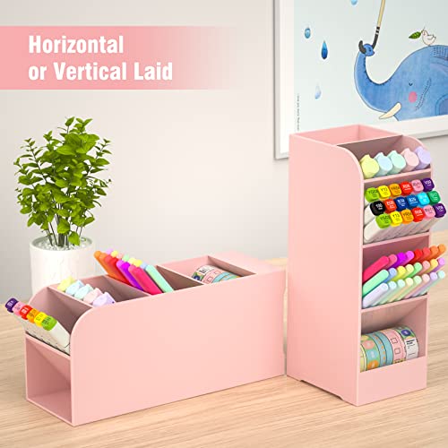 Porte-stylos pour bureau école grande capacité avec 5 compartiments - 6