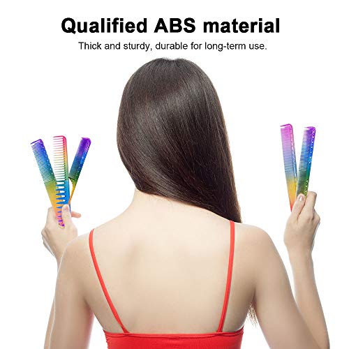 KKmoon Pente de corte de cabelo colorido Pente de modelagem para corte de cabelo Pente de penteado A
