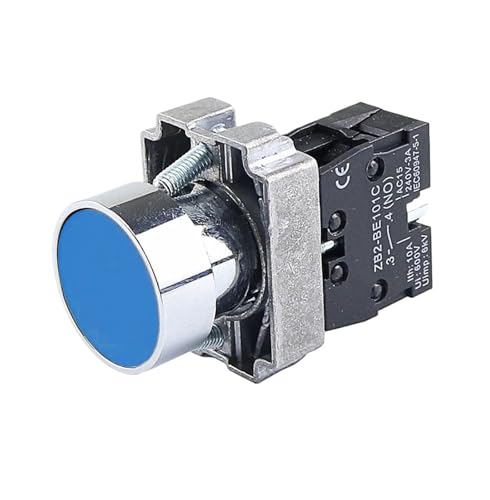 Interrupteur à bouton-poussoir 22mm XB2-BA51 NO jaune 10A pour commande électrique de commande