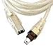 HQRP FireWire Cable Cord Compatible with Canon CV-250F IEEE 1394 4pin to 6pin Replacement