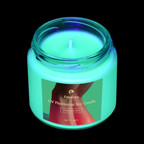 Bougies en cire de soja fluorescentes aux UV, à basse température et faible dégagement de chaleur, jeu de cire pour les fêtes, sans parfum, 40 °C, 142 g...