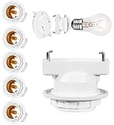 Amazon | Pispoer|E26口金変換アダプタ|角型引掛ランプソケット|E26