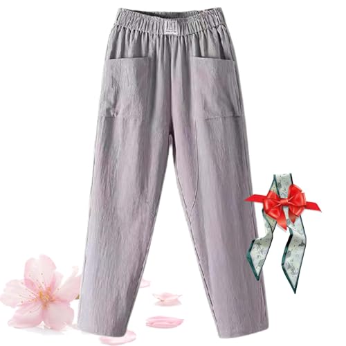 Endurance Loose Pants Women,Endurance Summer Cotton Linen Women's Loose Pants,Casual High Waist Joggers