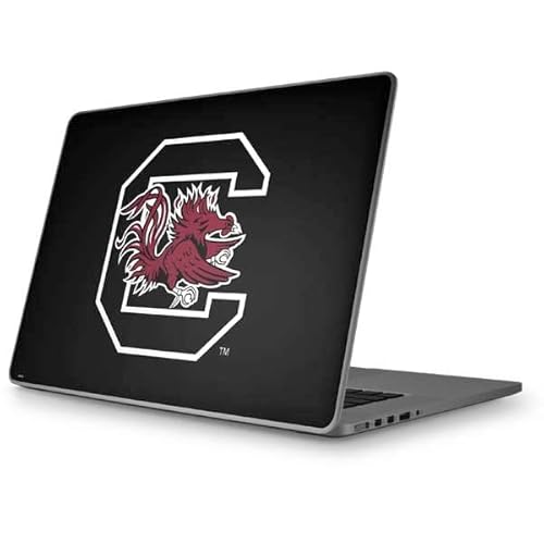 Skinit Decal Laptop Skin Compatible with MacBook Pro 15 (2011-2012) - Officially Licensed College South Carolina Gamecocks Logo Black Design