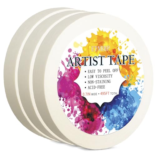 ETNRHP Artist Tape for Watercolor Paper Borders, 0.7in 3 Packs 495ft Total