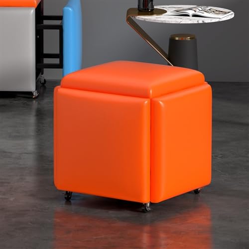 Cube d'assise 5 en 1 velours violet pour optimiser salon et bureau