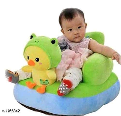 Image of AVS Cute Chick Design Baby Sofa Seat Plush Cushion Sofa Cum Bed and Soft Rocking Chair for Kids (Green)