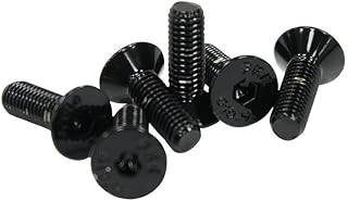 Steering Wheel Fastener Kit | Screw Kit - Conical Seat | 5 mm x 0.8 Thread - Allen Head | Stainless - Black Paint | Set of 6