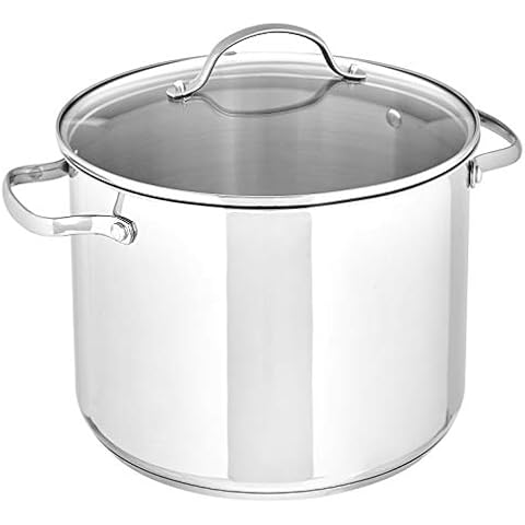 Amazon Basics 7.6 Litre Stainless Steel Stock Pot Cover