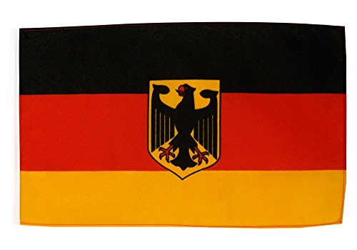Flaggenfritze Fahne mit Hohlsaum Deutschland mit Adler 30 x 45 cm - flexibel dekorieren, ergänzen und Flagge zeigen