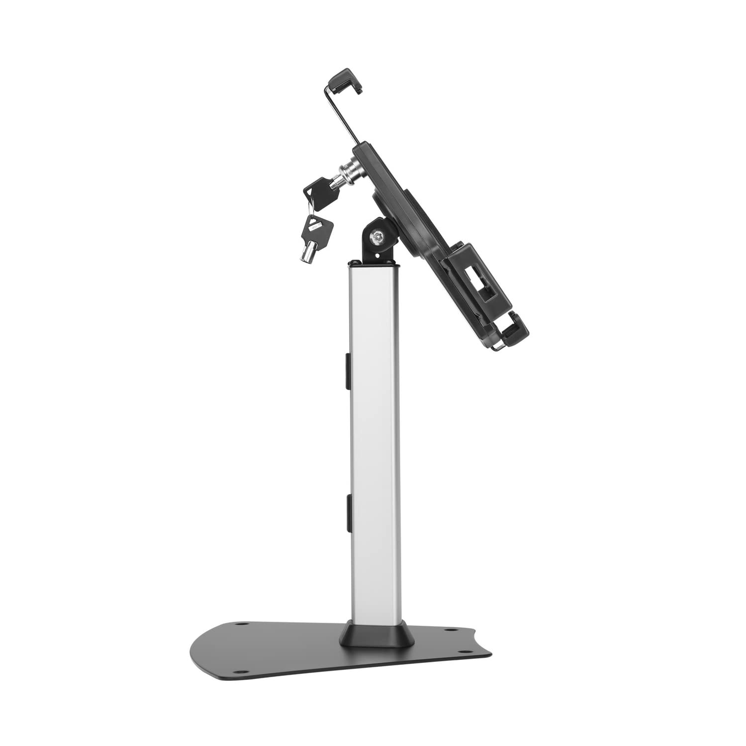 AISENS - MS1P03-113 - Soporte ANTIROBO DE SOBREMESA Ajustable (1 PIVOTE) para Tablet, Negro