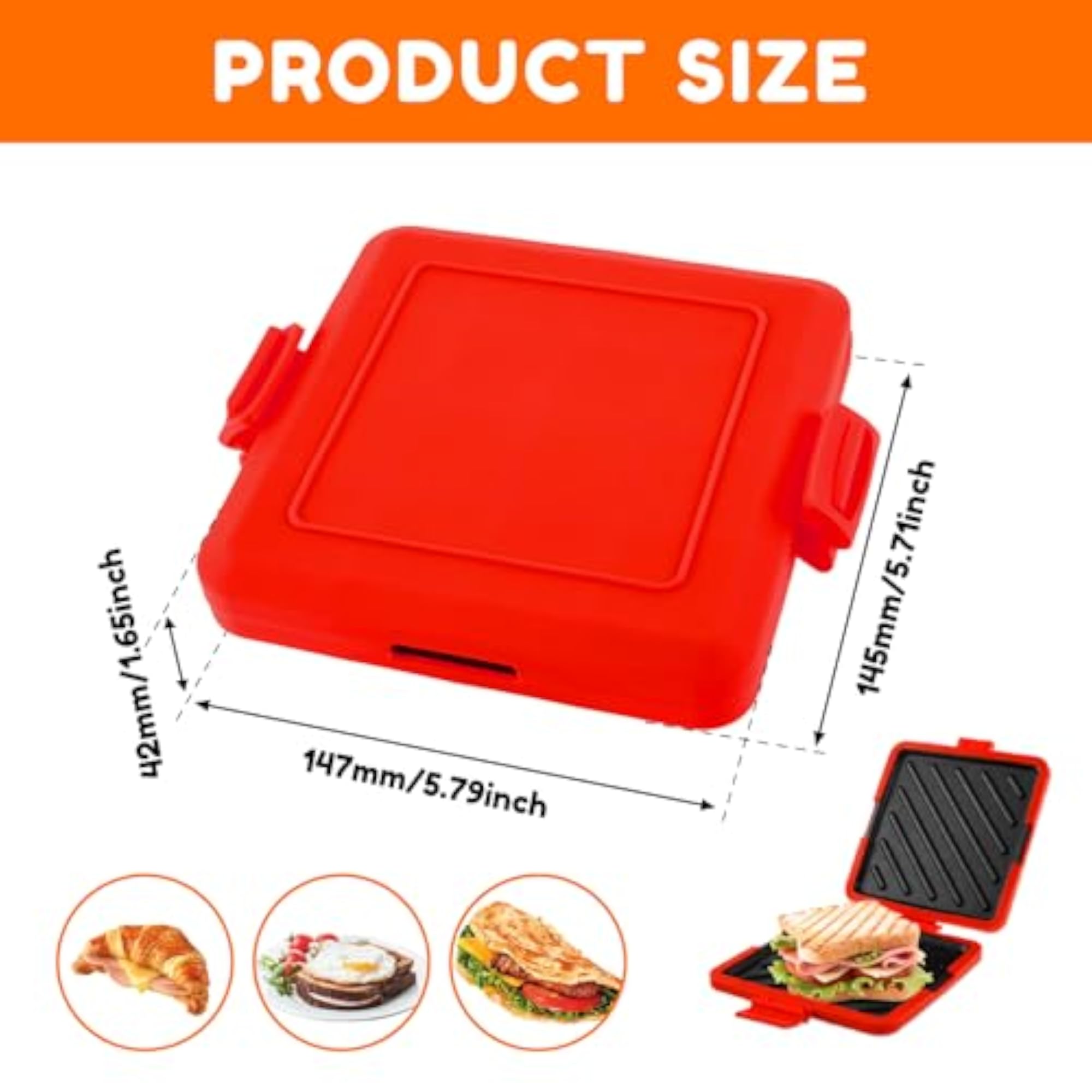 Microwave Toastie Maker, Non-Stick Plates