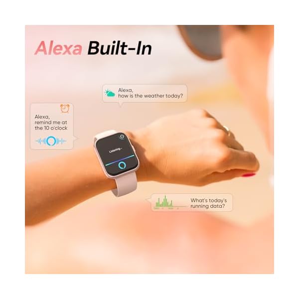 Fitpolo Smart Watches for Women, 1.8'' Alexa Built-in Fitness Tracker Watch with Bluetooth Calls, IP68 Waterproof, Heart Rate/Sleep/SpO2 Monitor, 110 Sports Modes Compatible with Android & iPhone - Image 4
