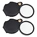 Smgda Small Pocket 10X Magnify Glass, 2PCS Mini Folding Magnifying Glass with Protective Sheath for Reading, Science, Jewelry, Hobbies, Books (2pcs Pocket Magnifier) 2.6'