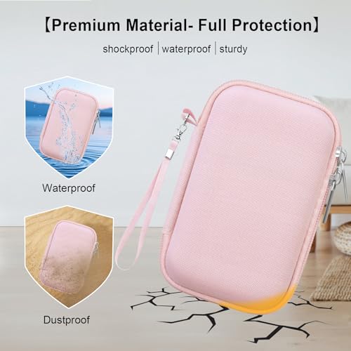 Image of Case for Canon PowerShot G7 X Mark III / G7 X Mark II / SX740 Digital Camera | Canon PowerShot G7 X Mark III / G7 X Mark II / SX740 HS Camera Carrying Case, Mesh Pocket fits Camera Accessories, Jelly Pink