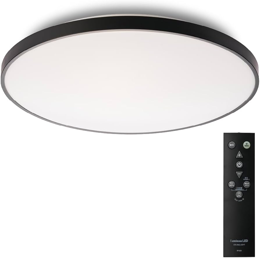 Amazon | ドウシシャ LEDシーリングライト Black Frame（ブラック