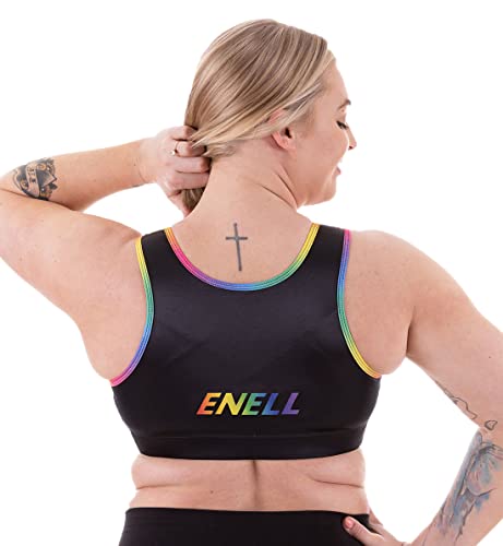 ENELL Women's Full Coverage High Impact Sports Bra (100),2,Pride