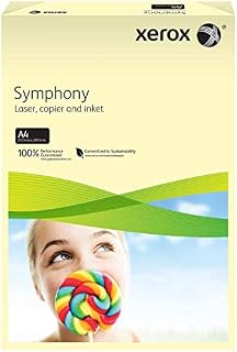 Xerox Ref 003R93964 Symphony Coloured Paper Multifunctional Ream-Wrapped 80gsm A4 Ivory [500 Sheets] ,White
