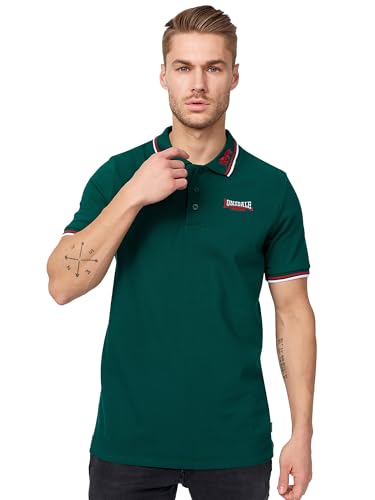 Lonsdale Polo Lion Slim Fit pour Homme, Vert Bouteille, XXXL
