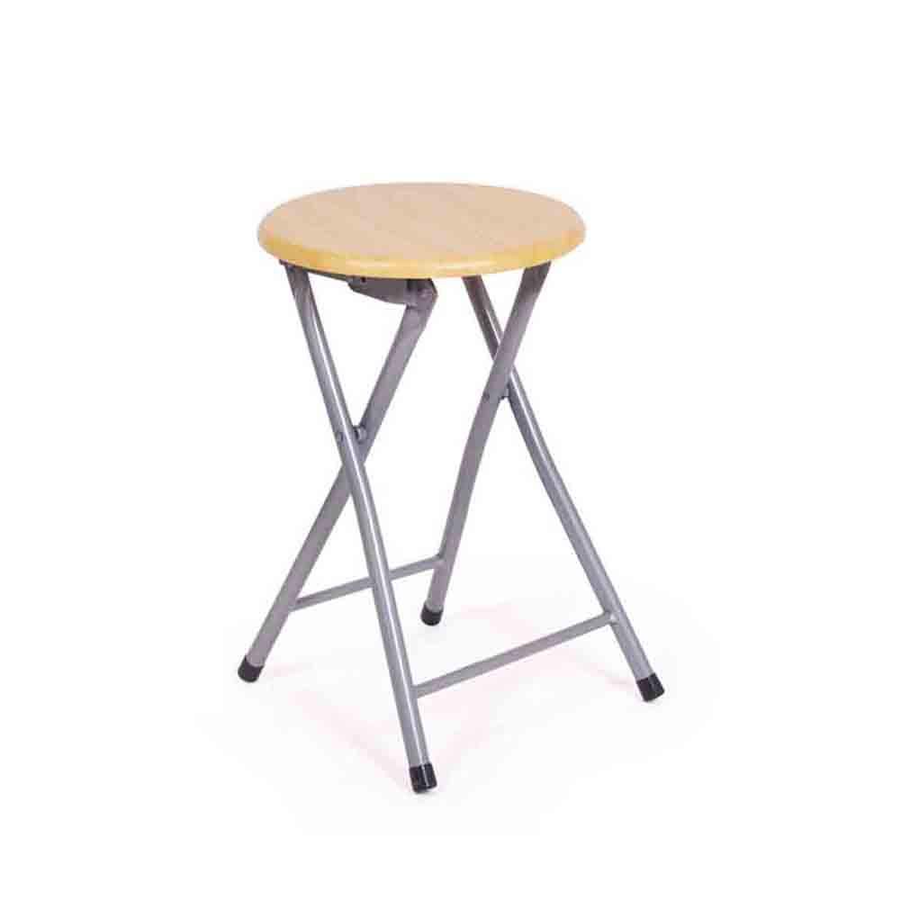 Folding kitchen Stool/Chair with wooden seat