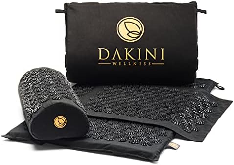 Acupressure Mat And Pillow Set With Extra Mini Accupressure Massage Mat - Organic Cotton - Acupuncture Mat and Pillow Set For Back Pain - Accupoint Mat - Relaxation Gift for Wellness