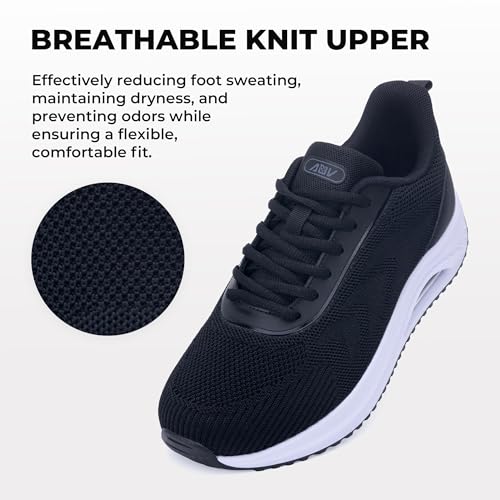 Image of SURRAY Women's Wide Width Walking Shoes - Plantar Fasciitis Arch Support Orthotic Sneakers, Comfortable Tennis Shoes for Casual Gym Workout US Size 6-11