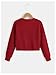 SweatyRocks Girl's Long Sleeve Drop Shoulder V Neck Button Front Ribbed Knit Cardigan Sweaters Red 10Y
