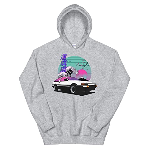 AE86 Trueno Vaporwave 80s 90s Aesthetic JDM Tuning Car Drift Racing Unisex Hoodie