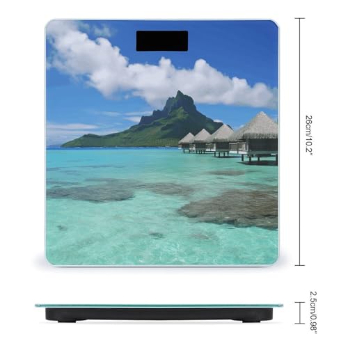 Báscula Digital de Baño Tahiti Beach 400 lb LCD miniatura 2