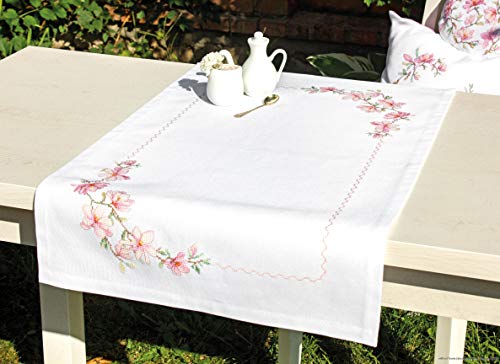 Kit de broderie au point de croix chemin de table coton multicolore nappe 46x76