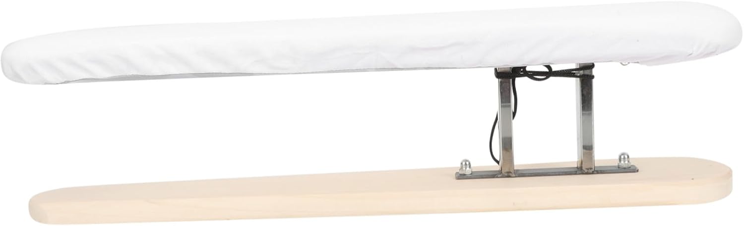 TEHAUX Wooden Household Ironing Board with Stable Bracket and Compact Design Suitable for Shirts and Sleeves for Home Dorm and Tailoring Use
