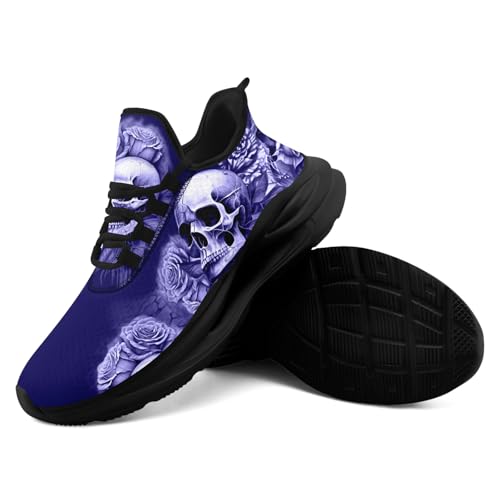 Skull Running Shoes for Men Women Edgy Elegance Sneakers Gothic Graphic Casual Athletic Trainers Tennis Sports Shoes4