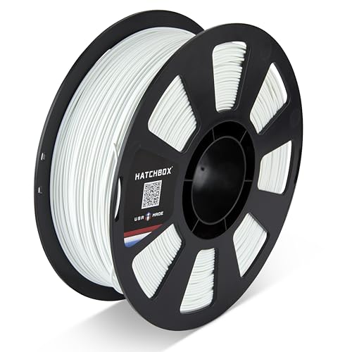 HATCHBOX PLA MAX V2 White 3D Printer Filament 1.75mm 1kg