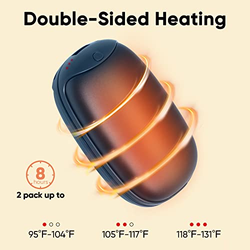 2 Pack Hand Warmer Rechargeable, Magnetic Twins Electric Hand Warmer, Reusable Type-C Usb Hand Warmer, Portable Hand Warmer 8000Mah, Great For Outdoor Sports, Hunting, Camping, Golf, Warm Gifts #TOP1