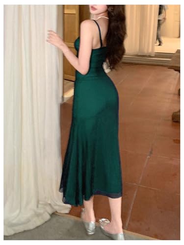 Image of GORGLITTER Women's Mesh Bodycon Maxi Prom Dress Sleeveless Backless Evening Date Night Party Cocktail Long Dress