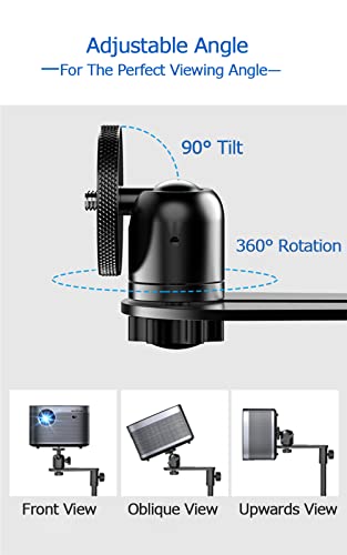 Hibori Projector Stand Floor Projector Mount Adjustable Height 16 To 48 Inch Universal Projector Ceiling Mount 360 Degree Rotation Compatible With Epson, Xgimi, Vankyo, Jinhoo, Auking #TOP2