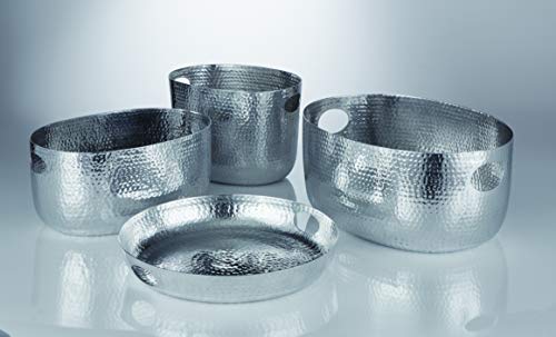 American Metalcraft ATHS10 Hammered Aluminum Beverage Tub, Silver, 10-Quarts - Thumbnail 2