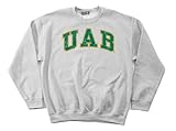 Alabama Birmingham Blazers 50/50 Blended 8-Ounce Vintage Arch Crewneck Sweatshirt, Large, Sport Grey