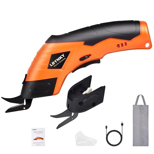 LBYNKY Cordless Electric Scissors For Fabric with 2 Blades Super Scissors