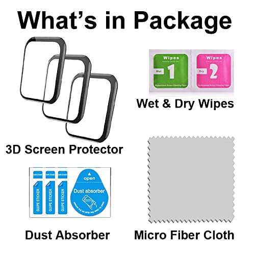 Smaate 3DID207PTR20 3D Screen Protector Compatible With Enomir Id208Bt, Skg V7, And Skg V7 Pro 1.7 Inch Smartwatch, 3-Pack, Full Coverage thumb #5