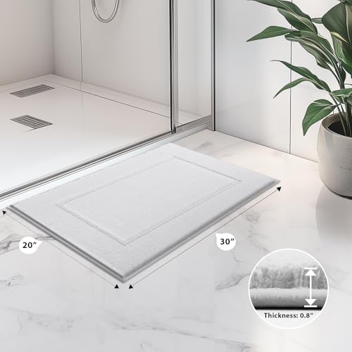 anllugs Bathroom Rugs, 20" x 30" Soft Bath Rugs, White by anllugs - Used condition - Image 2