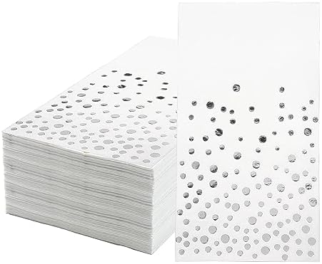 60 PCS Silver Foil Guest...