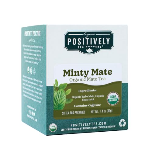 Image of Positively Tea, Organic Minty Mate Tea Bags, 20 Count