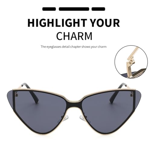 Lunettes de soleil punk en métal contre l'éblouissement avec monture ergonomique de luxe