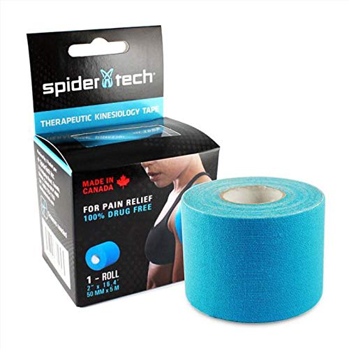 Yoga Y Pilates, Sports Paquete de 6 Kinesiology Tape CAD Spidertech 2”. Cinta Kinesio 5cm x 5m 6PACK (AZUL)
