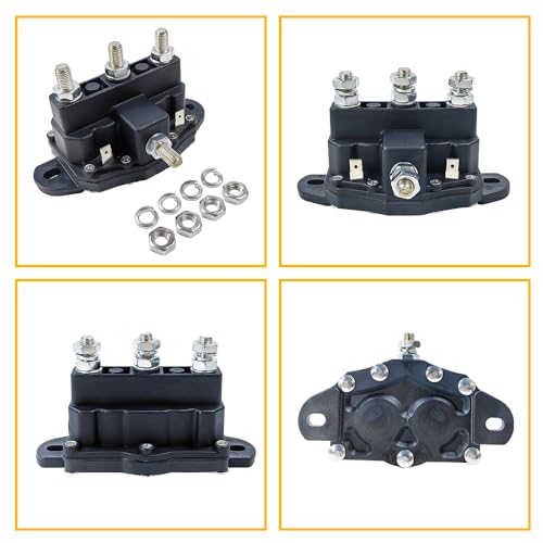 12VDC 6 Terminal Winch Motor Reversing Solenoid Relay Switch, polarity reversing solenoid | Fits for Trombetta Cole Hersee | OE#: 24450BX 214-1211A11 214-1211A11-06 214-1211A51 214-1211A61 214-1231A11